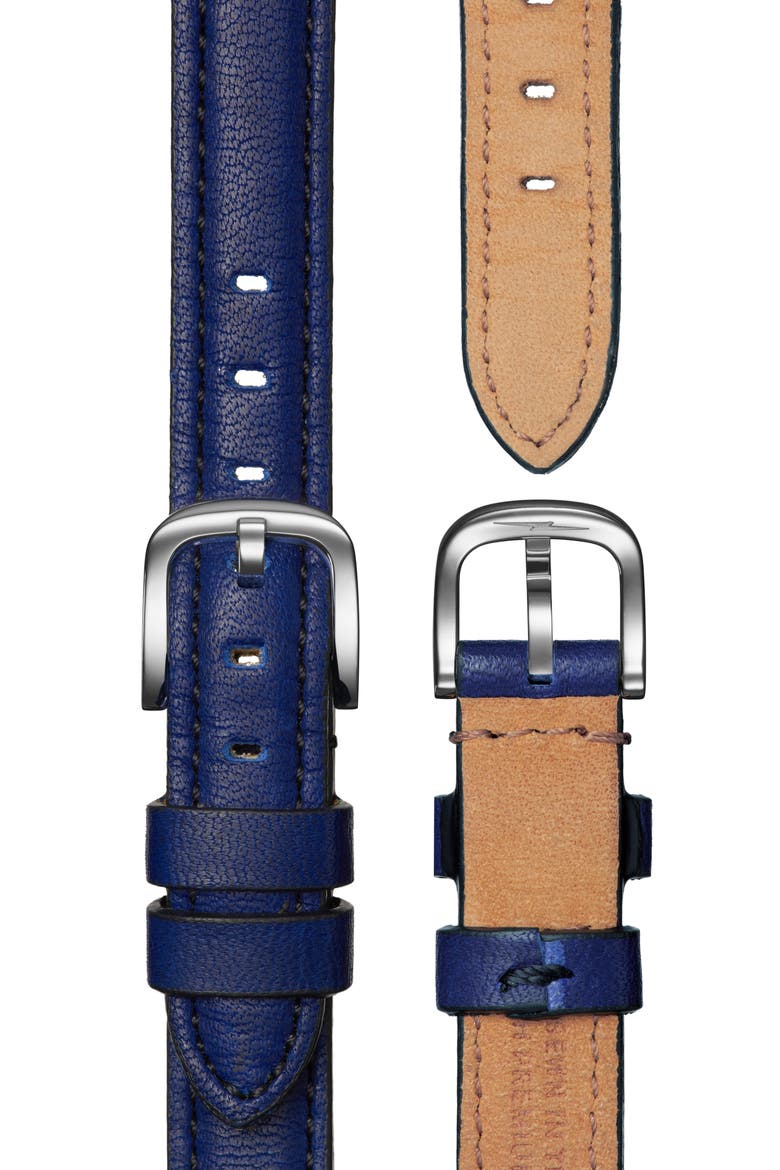 Derby Leather Strap Watch, 30.5mm, Alternate, color, SAPPHIRE MOTHER OF PEARL