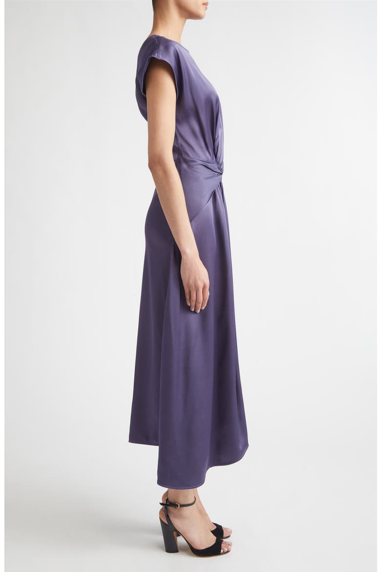Aria Twist Waist Asymmetric Midi Dress, Alternate, color, ECLIPSE
