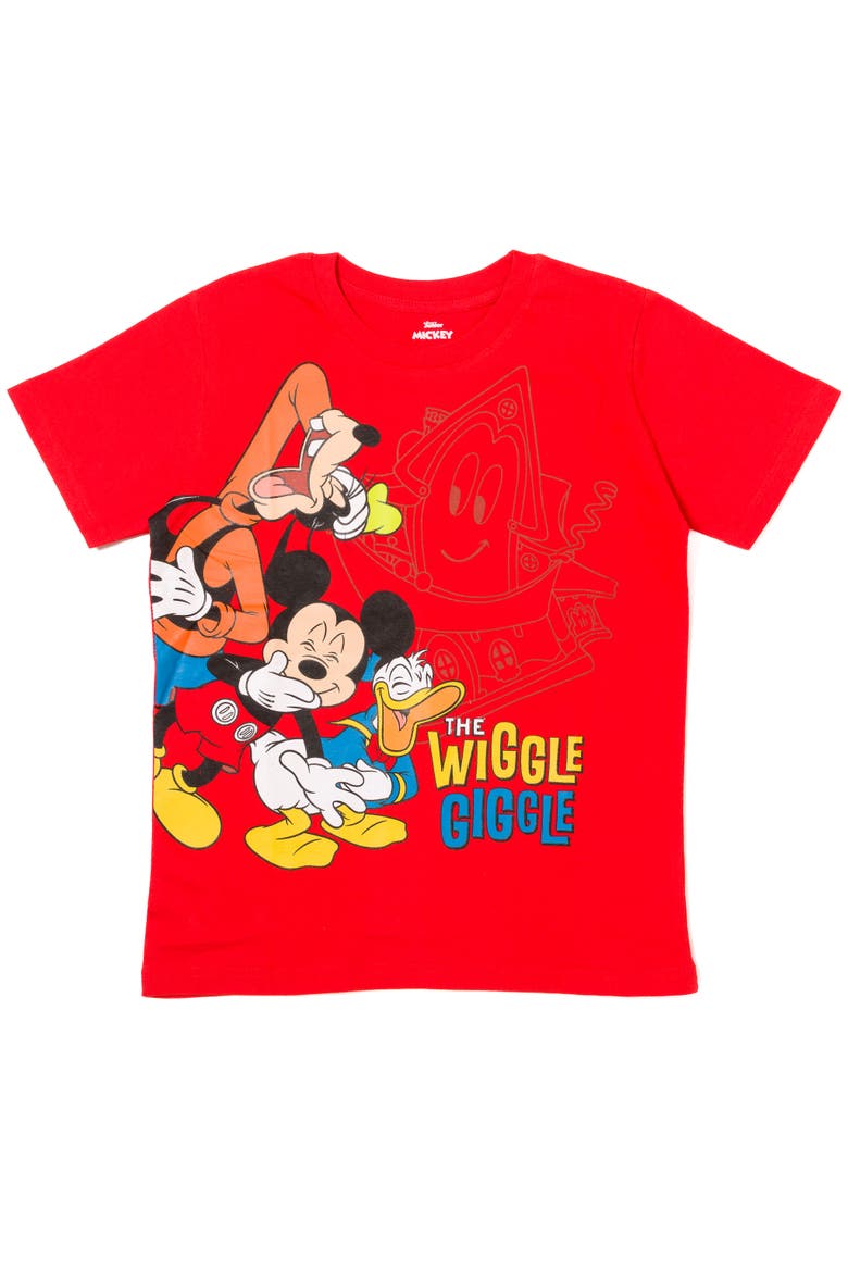 Mickey Mouse 3-Pack Short Sleeve T-Shirts, Alternate, color, Cyan Red White