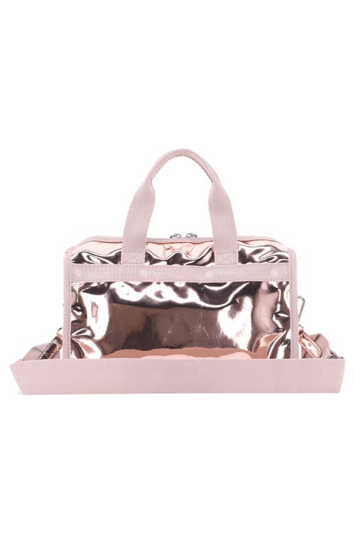 Lesportsac Mir Mini Metallic Duffle Bag In Pink