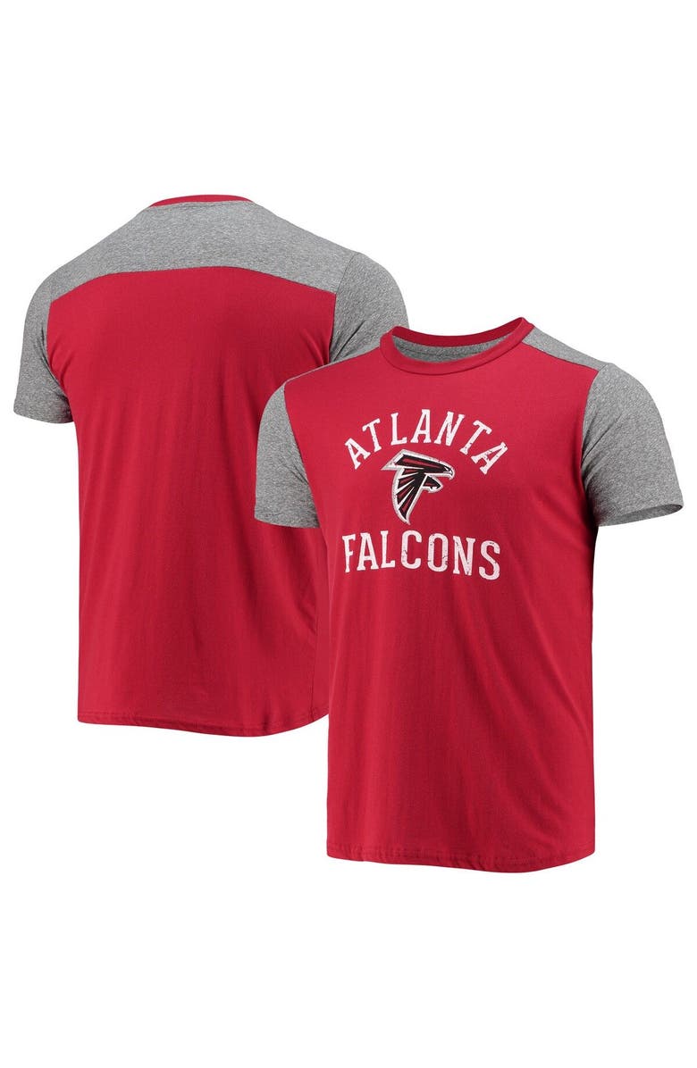 Majestic Threads Men's Majestic Threads Red/Gray Atlanta Falcons Field Goal Slub T-Shirt, Main, color,