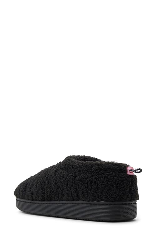 Roxy Colorado Faux Shearling Slipper In Black