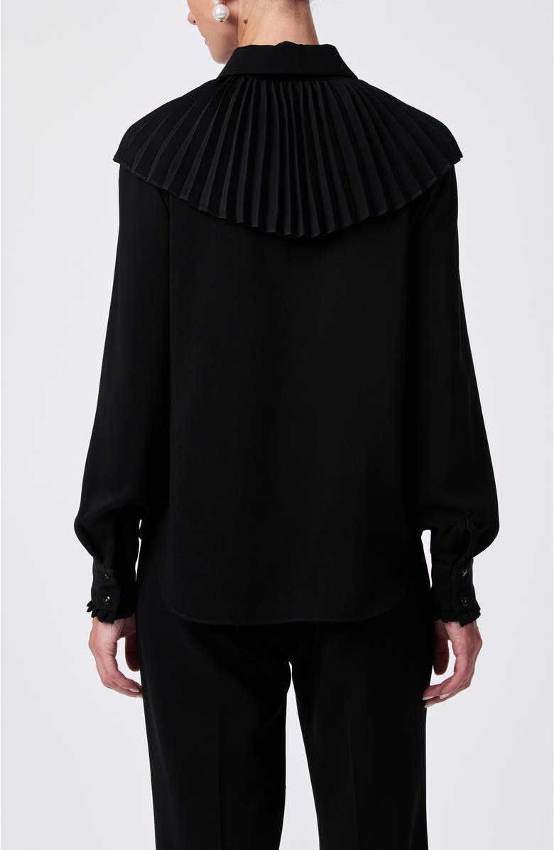 Trina Turk Windmill Pleated Top, Alternate, color, Black