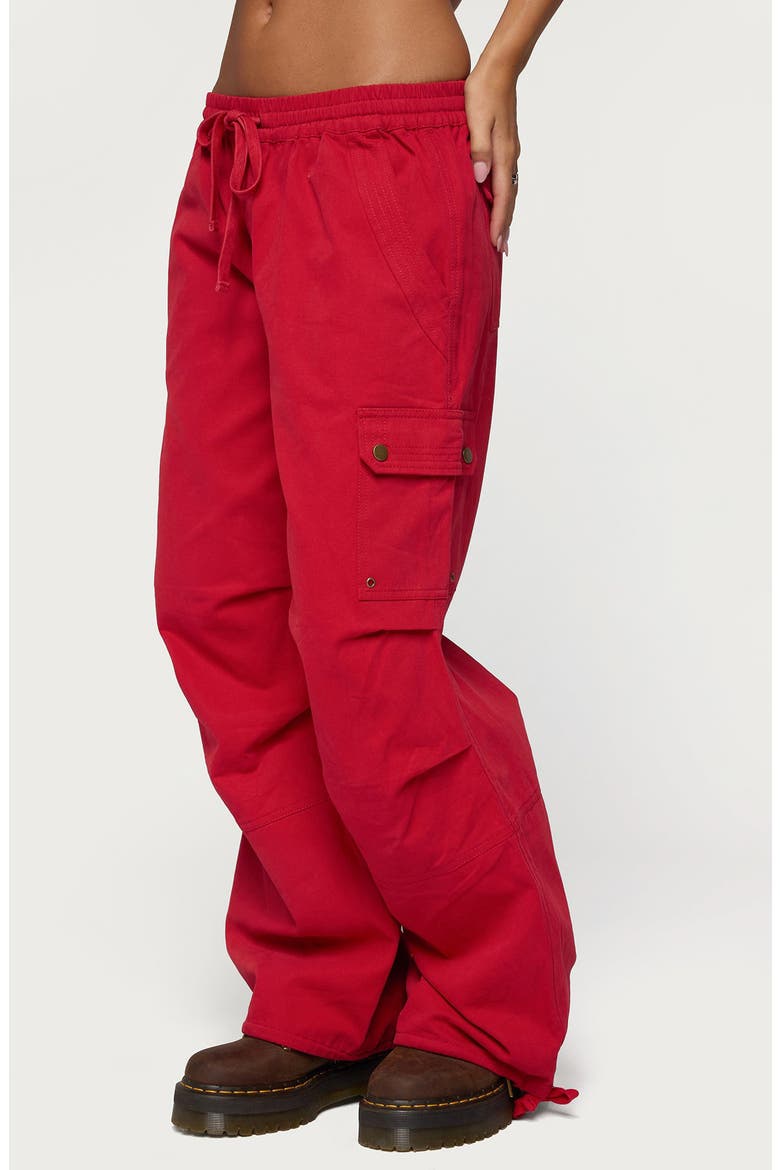 Paskal Twill Baggy Parachute Pants, Alternate, color, RED