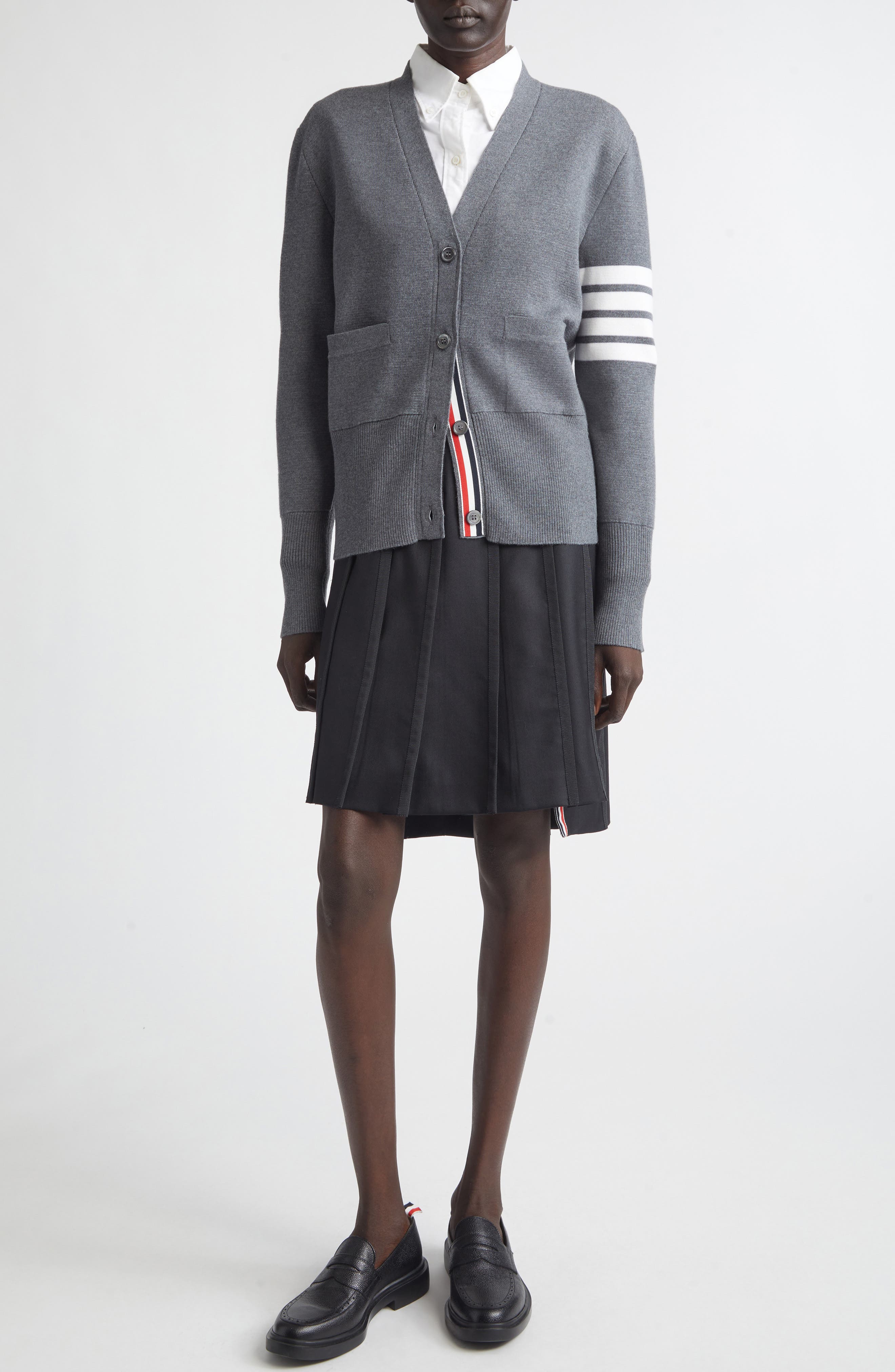 Drop Back Pleated Wool Skirt - image 2