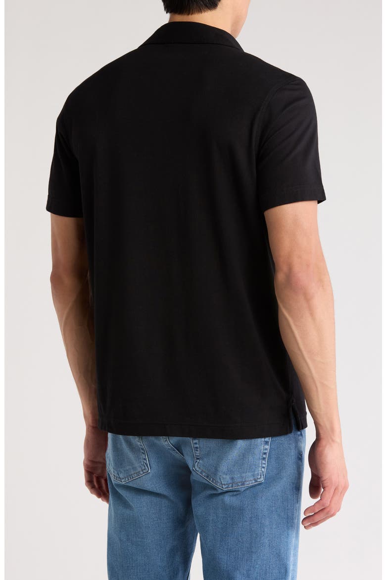 Cotton & Modal Polo, Alternate, color, BLACK
