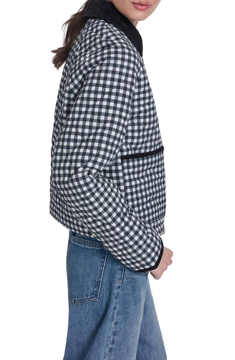 Levi's Quilted Barn Jacket, Alternate, color, Black/ White Gingham