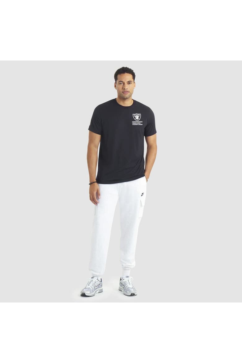 Men's Nike Black Las Vegas Raiders 2025 NFL Crucial Catch Tri-Blend Dri-FIT T-Shirt, Alternate, color, Black