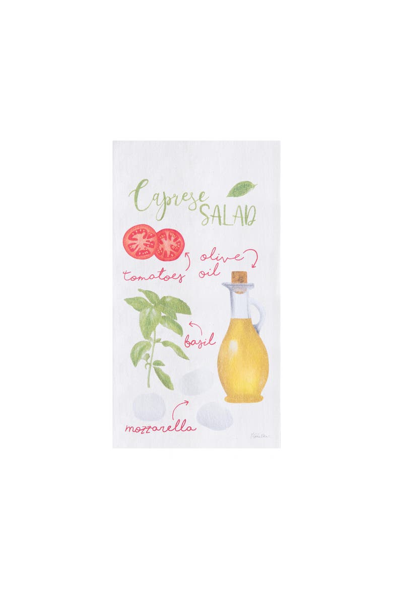 Pizza Caprese & Sangria Towel Set of 3, Alternate, color, red