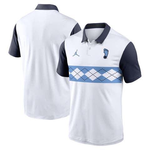 Men's Jordan Brand White/Navy North Carolina Tar Heels Athletic Prep Alt Logo Vapor Performance Polo