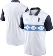 Jordan Brand Men's Jordan Brand White/Navy North Carolina Tar Heels Athletic Prep Alt Logo Vapor Performance Polo