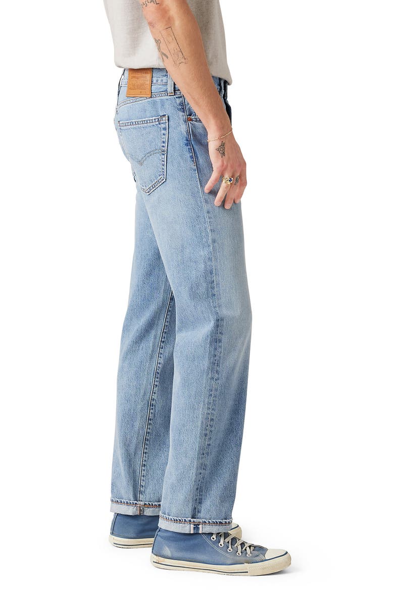Levi's<sup>®</sup> 505<sup>™</sup> Relaxed Straight Leg Selvedge Jeans, Alternate, color, Gotta Be There Selvedge