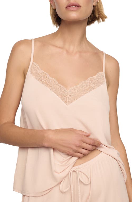Eberjey Kari Lace Trim Short Pajamas In Neutral