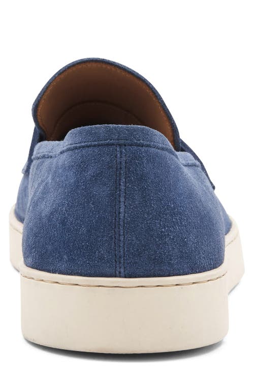 Bruno Magli Prato Penny Loafer In Blue Suede