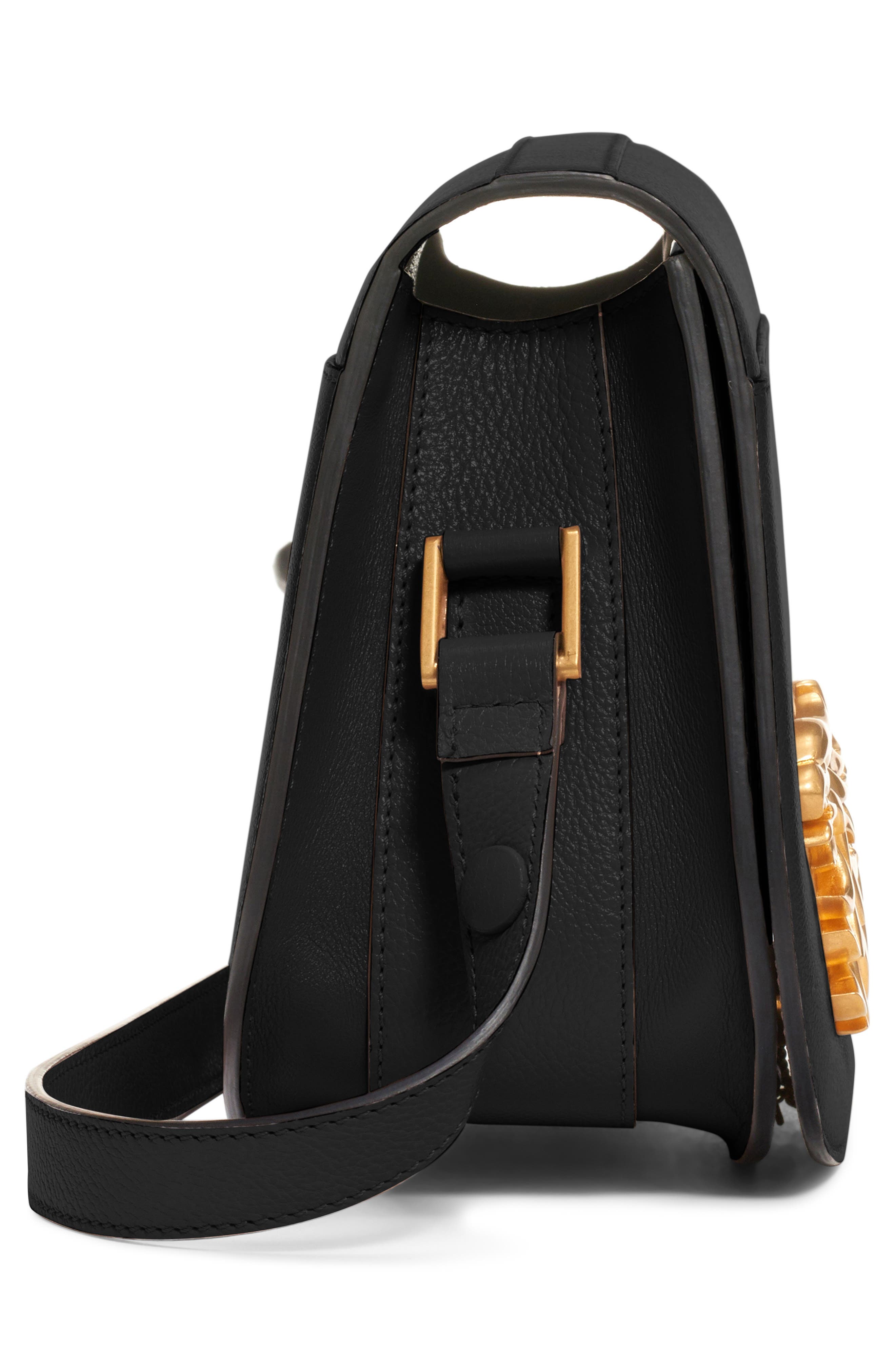 Valentino Garavani Maison Gryphon Leather Saddle Bag, Alternate, color, 