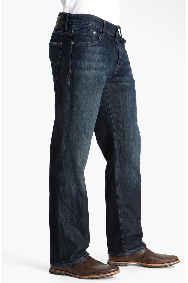 Matt Relaxed Straight Fit Jeans, Alternate, color, DARK BLUE