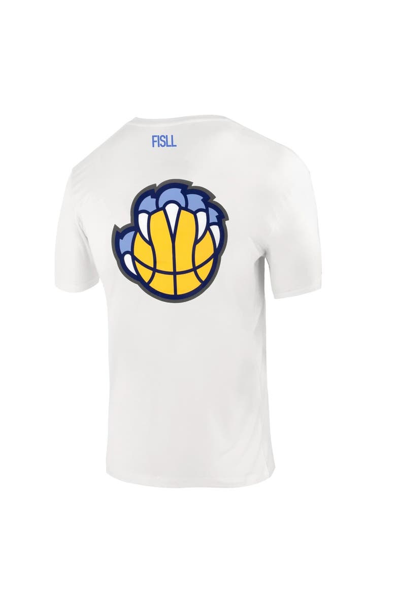 Unisex FISLL  White Memphis Grizzlies Burst Logo T-Shirt, Alternate, color, White