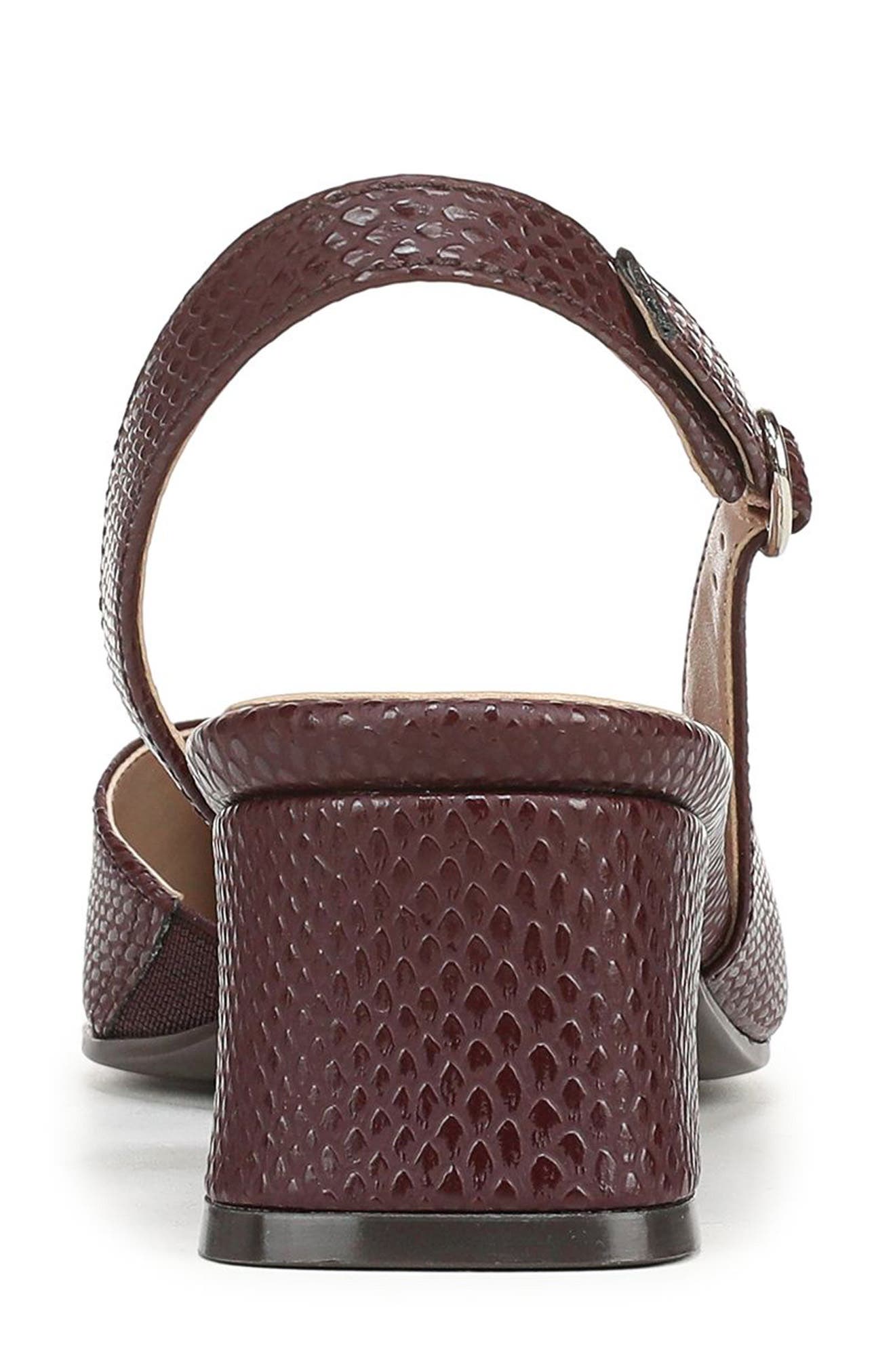 Naturalizer Anya d'Orsay Block Heel Pump, Alternate, color, Merlot Red Snake Faux Leather