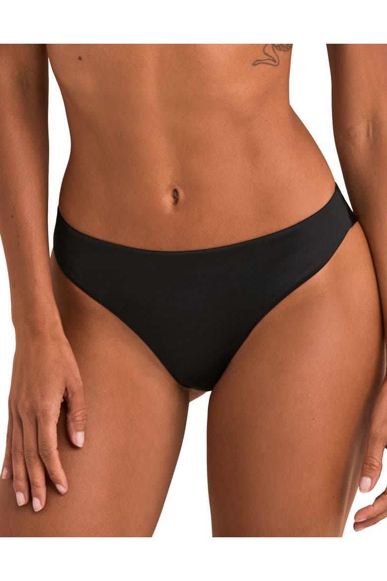 Marlena Swimwear Brazilian Panty, Main, color, Black
