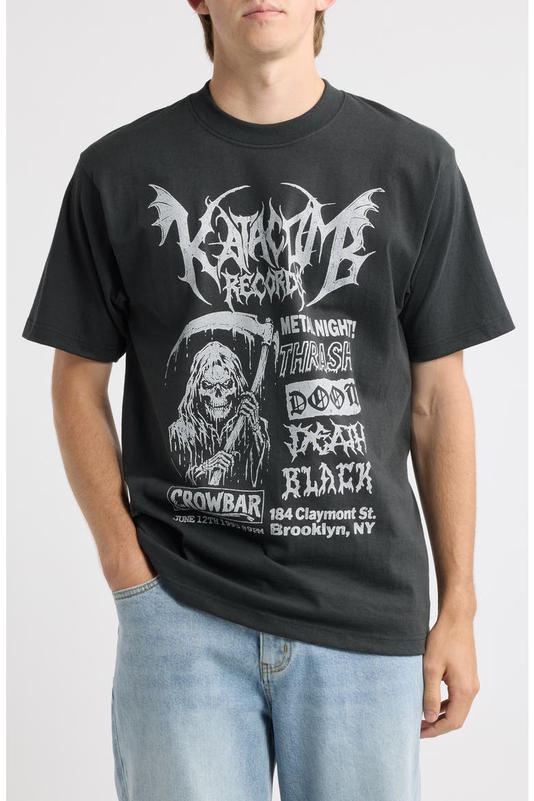 Metal Night Graphic T-Shirt, Main, color, VINTAGE BLACK