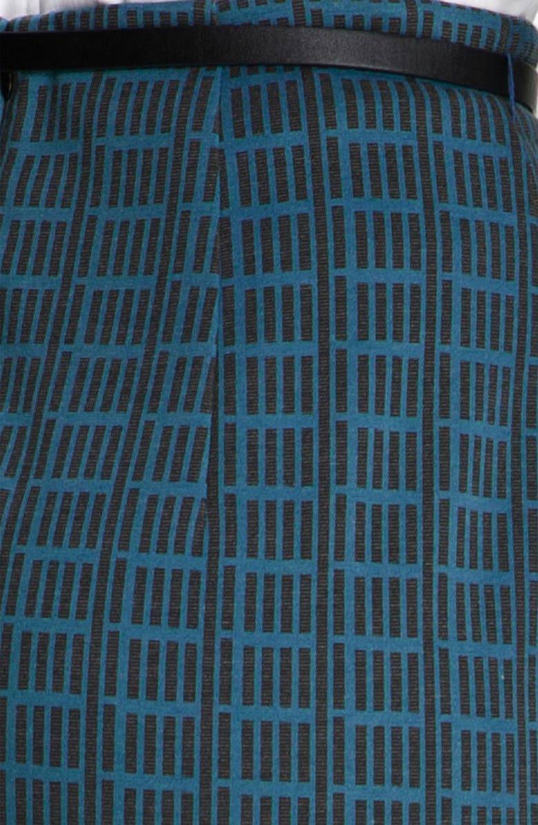 Halogen<sup>®</sup> Belted Ponte Skirt, Alternate, color, Blue Moroccan/ Black Combo
