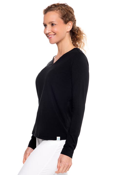 Women's Morada V-Neck Long Sleeve T-Shirt, UPF 50+ Sun Protection