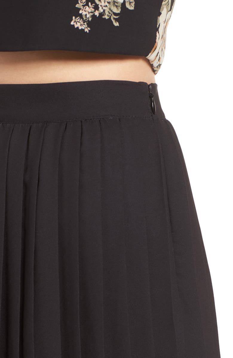 June & Hudson Pleated Skirt, Alternate, color,