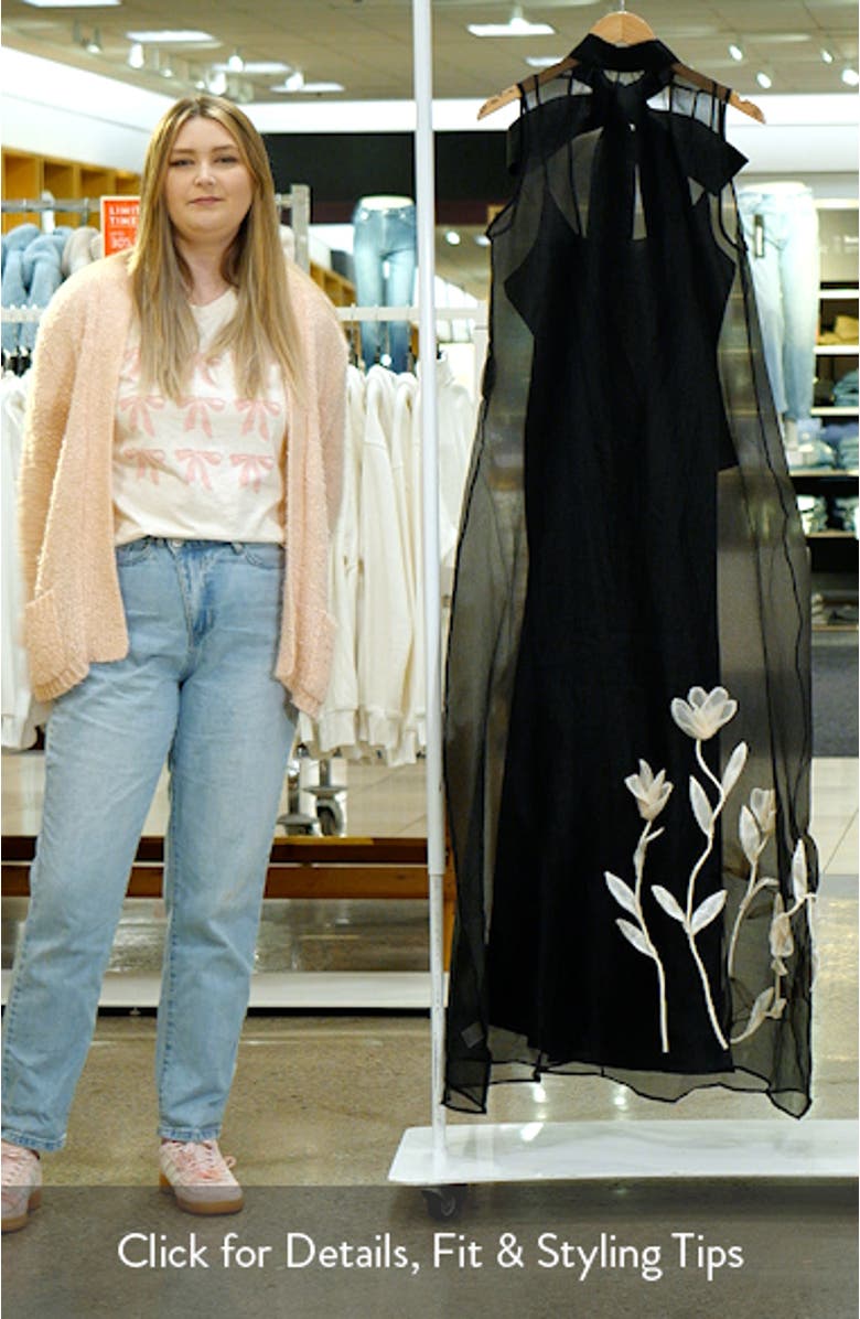 Albee Floral Appliqué Sleeveless Gown, sales video thumbnail