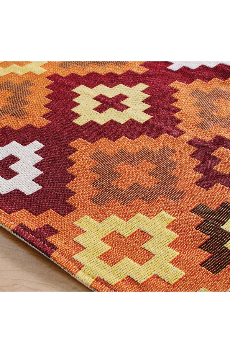 Kaplan Early Learning Company Warm Geo Decorative Runner, Alternate, color, Orange