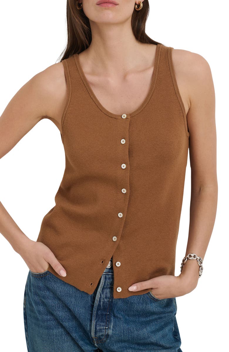 Alex Mill Louisa Cotton & Cashmere Vest, Main, color, Mochaccino