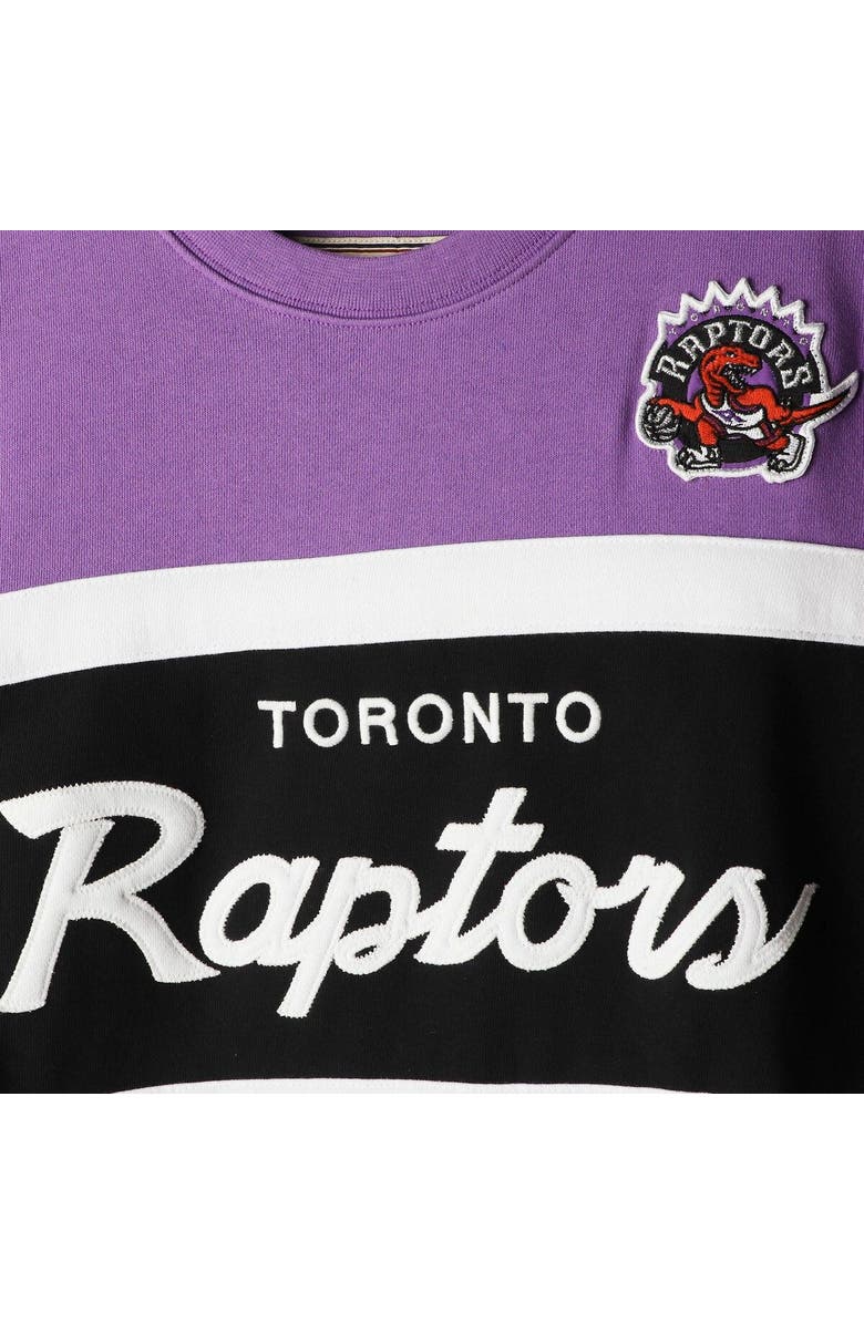 Mitchell & Ness Men's Mitchell & Ness Black Toronto Raptors Script Head Coach Pullover Sweatshirt, Alternate, color,