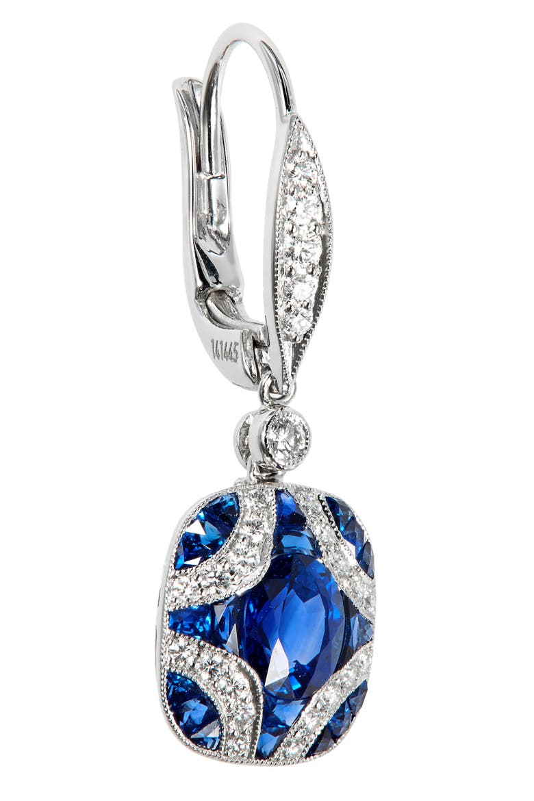 Argyle Blue Sapphire & Diamond Drop Earrings, Alternate, color, BLUE SAPPHIRE