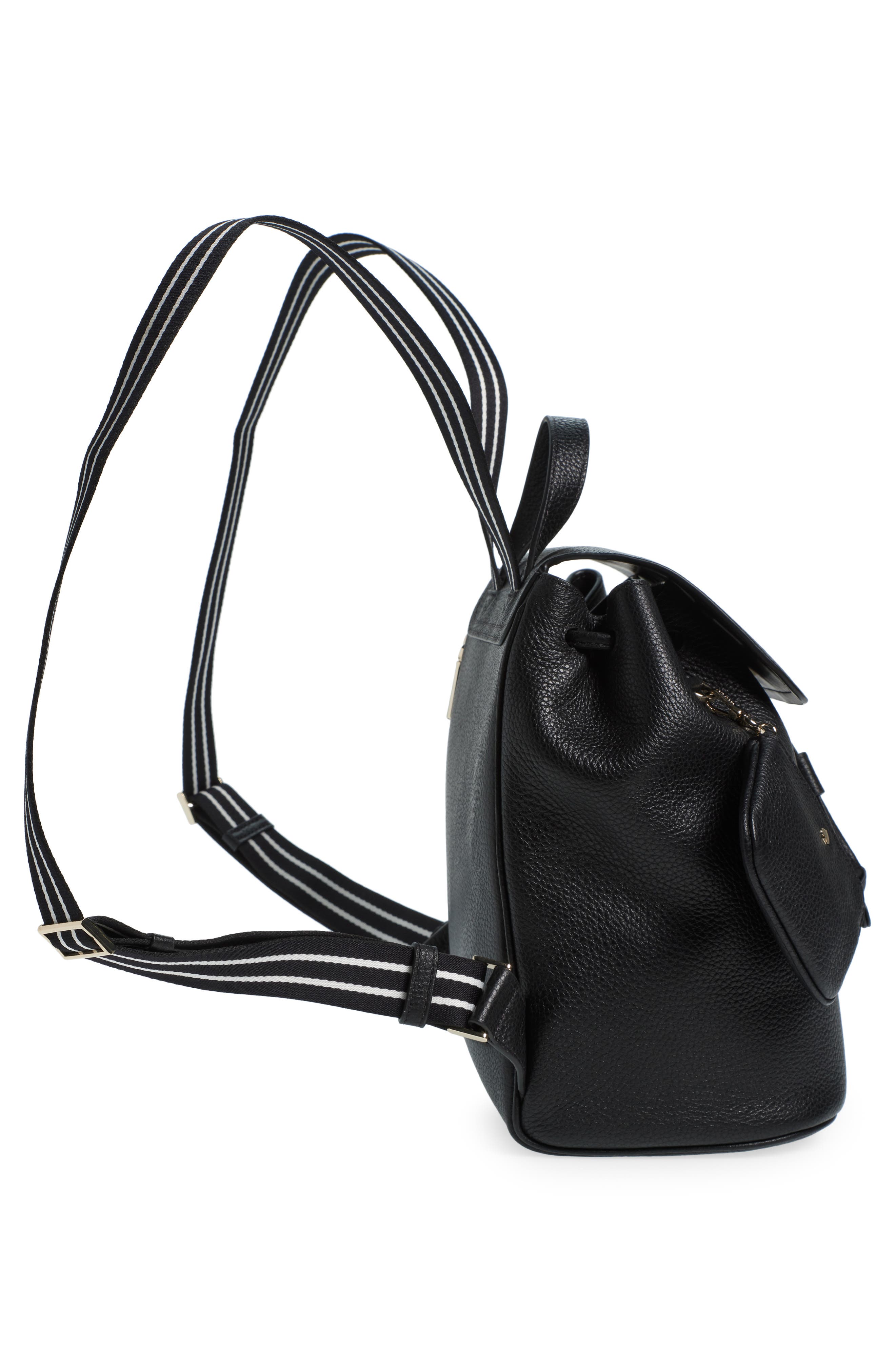 Kate Spade New York rosie medium leather flap backpack, Alternate, color, 