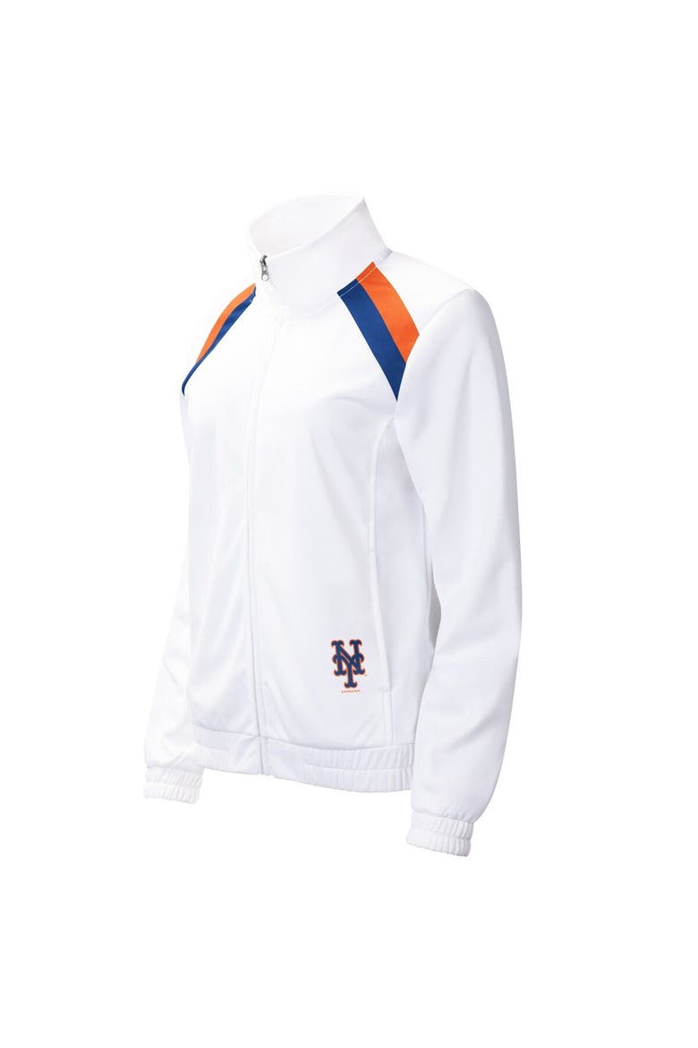 Women's G-III 4Her by Carl Banks White New York Mets Red Flag Full-Zip Track Jacket, Alternate, color, White