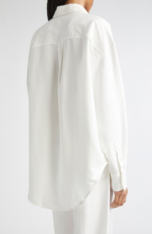 Teurn Studios Fluid Oversize Point Collar Button-up Shirt