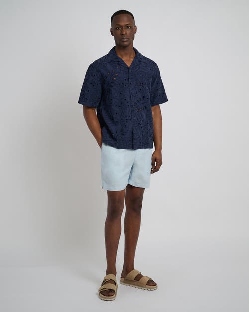 Onia Air Linen Blend 6 Shorts In Baby Blue