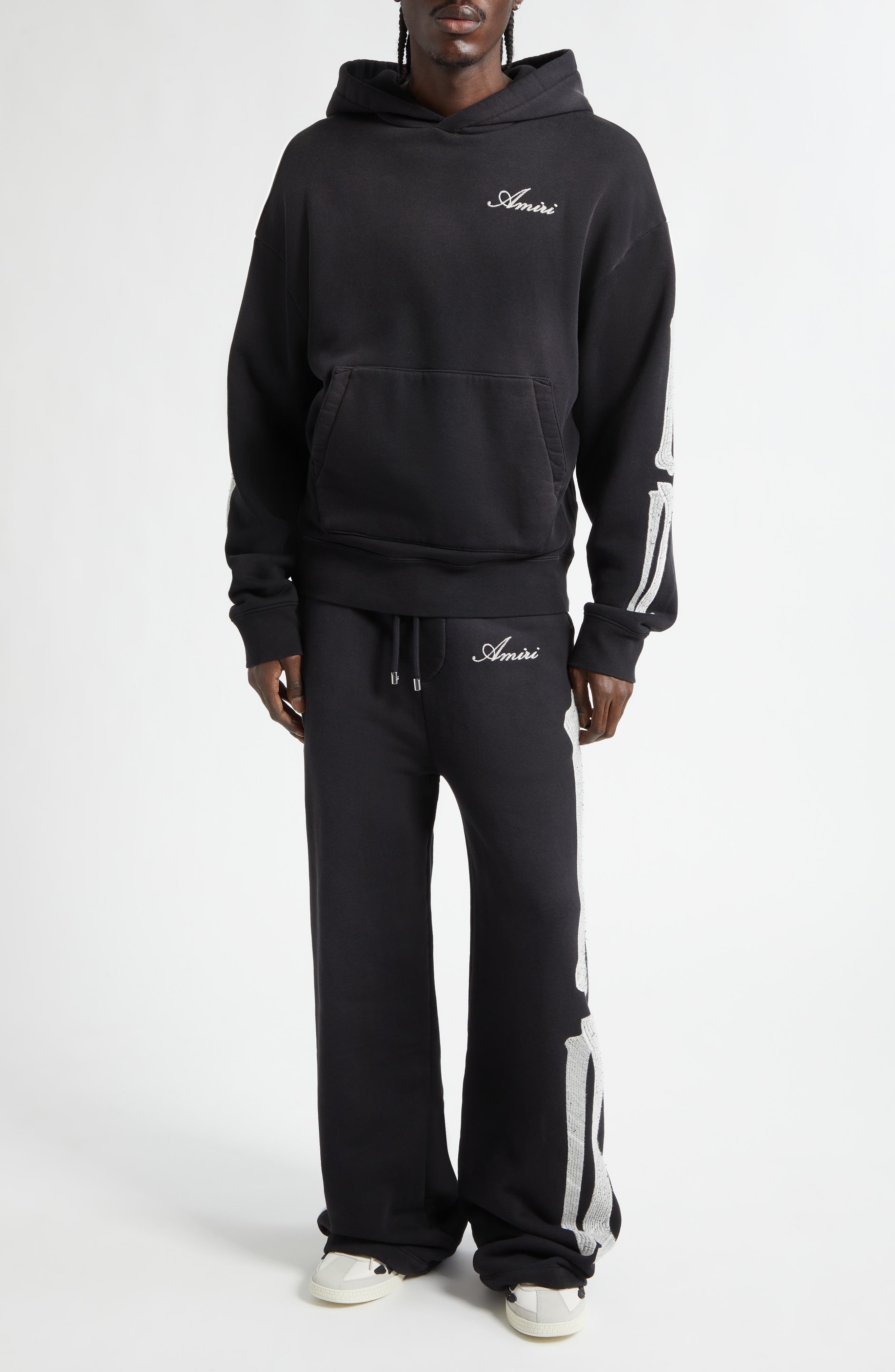 AMIRI Bones Oversize Wide Leg Cotton Sweatpants (Men) | Nordstrom