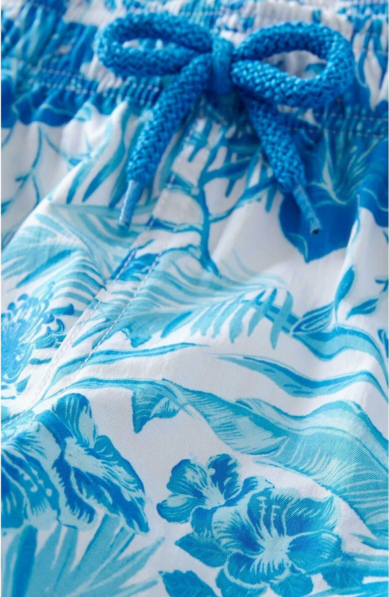 Vilebrequin Kids' Tahiti Flowers Stretch Swim Trunks, Alternate, color,