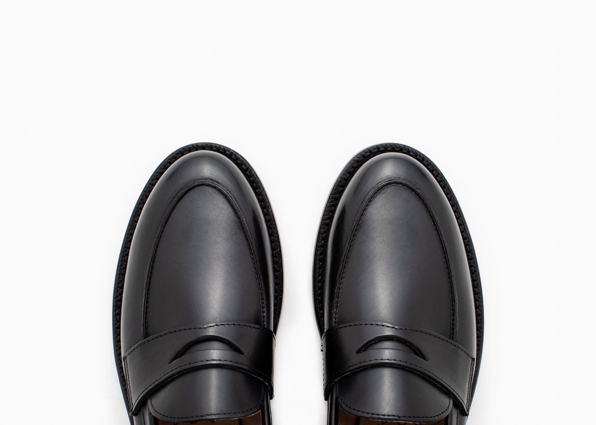 Grant Stone Clara Penny Loafer, Alternate, color, Black Calf