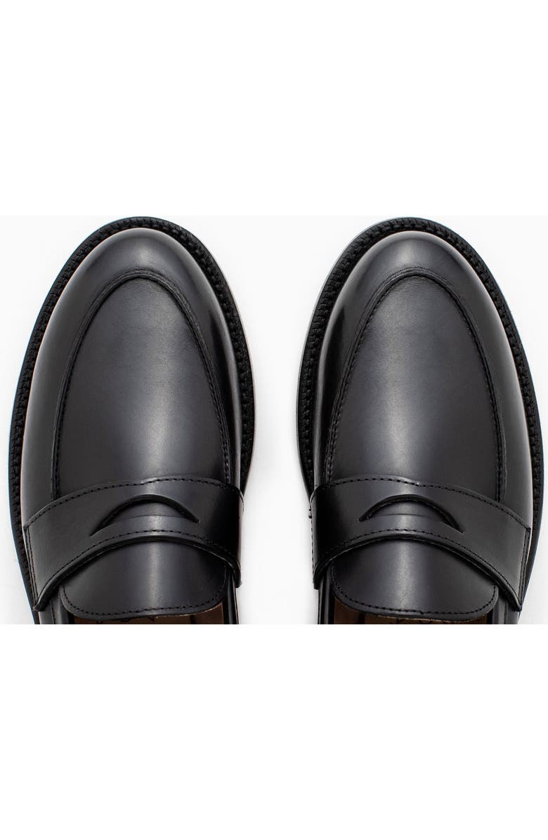 Grant Stone Clara Penny Loafer, Alternate, color, Black Calf