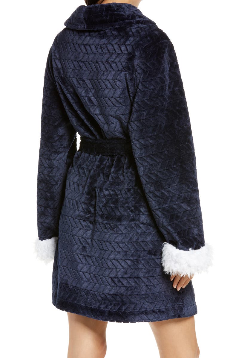 Honeydew Intimates Chilled Out Robe with Faux Fur Trim, Alternate, color, 