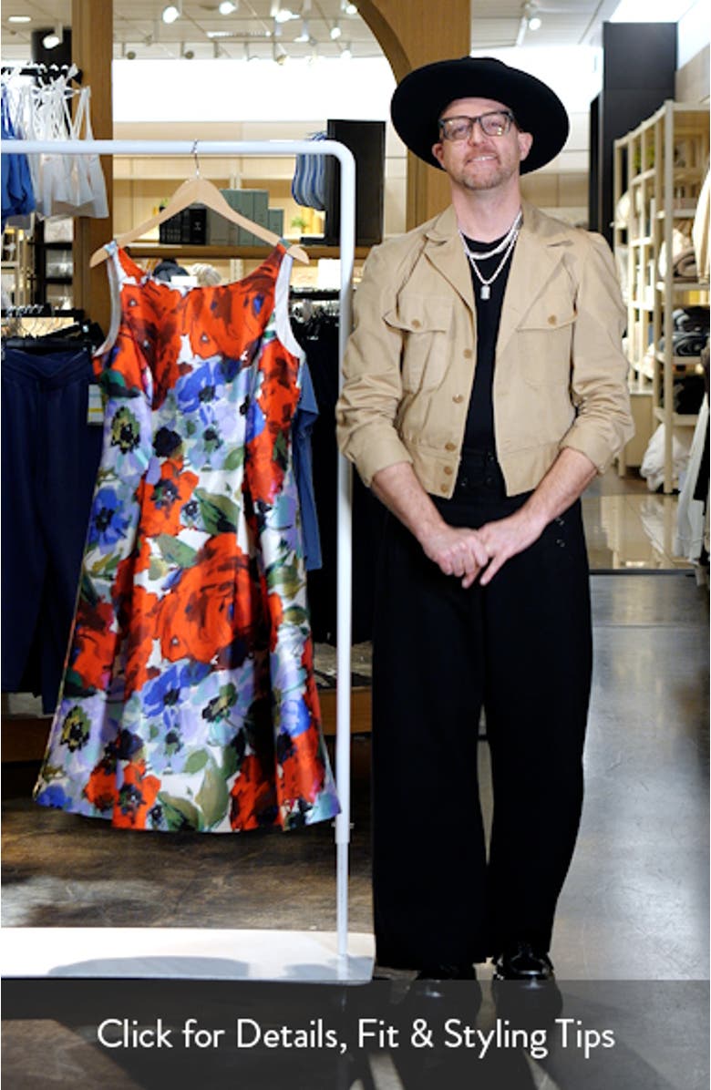 Floral Mikado Cocktail Dress, sales video thumbnail