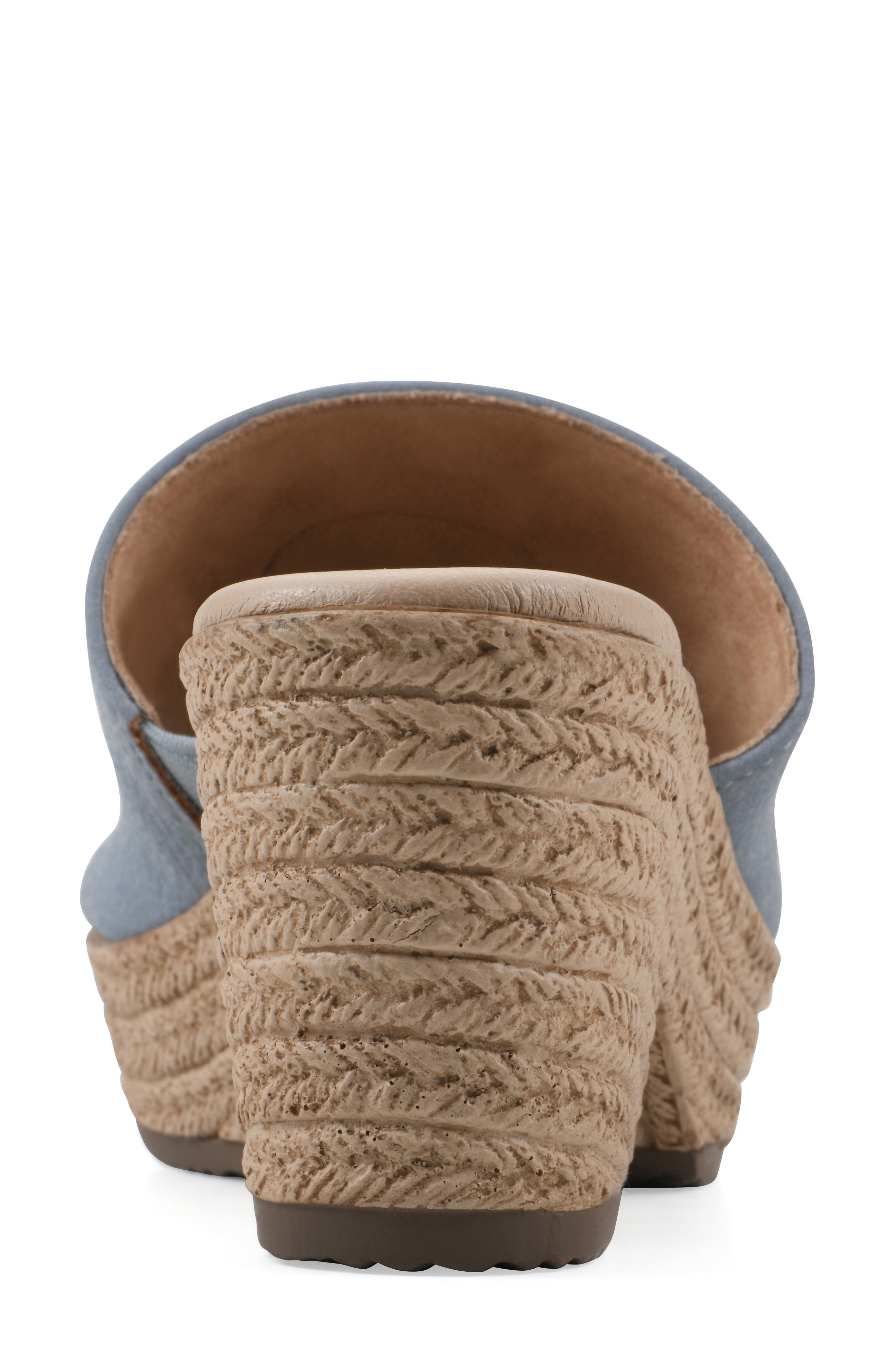 Birkley Wedge Sandal, Alternate, color, PERIWINKLE/ TUMBLED NUBUCK