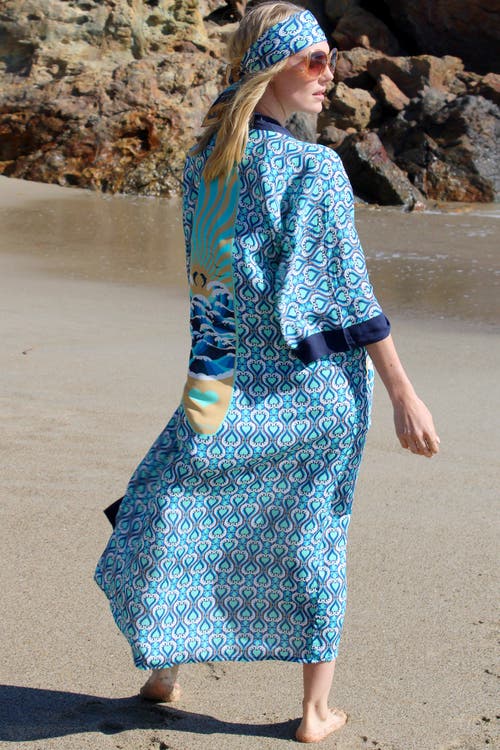 Henelle Duster Robe In Surf Rider Wave