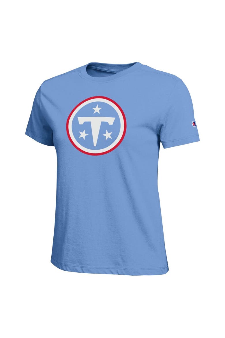 Women's Champion  Light Blue Tennessee Titans Logo T-Shirt, Alternate, color, Light Blue