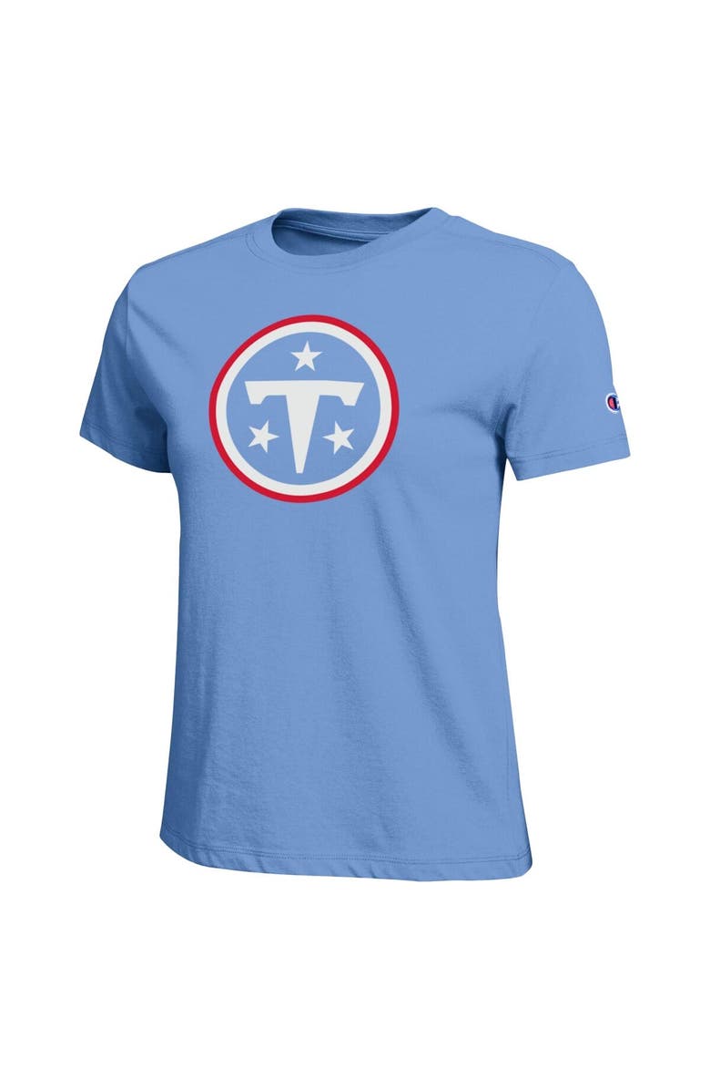 Champion Women's Champion  Light Blue Tennessee Titans Logo T-Shirt, Alternate, color, Light Blue