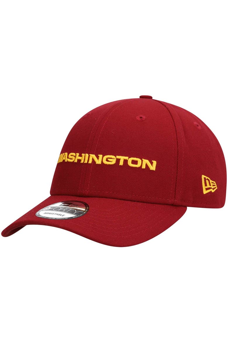 Men's New Era Burgundy Washington Football Team The League 9FORTY Adjustable Hat, Main, color, Burgundy