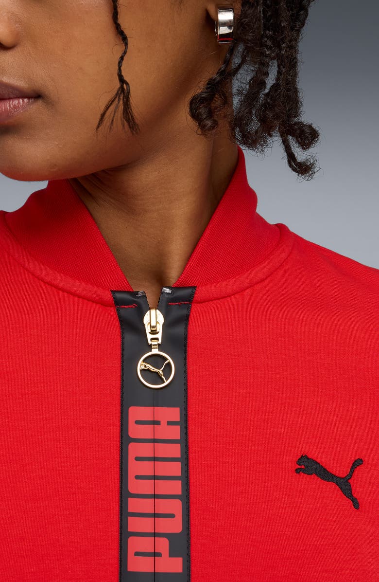 PUMA T7 Slim Track Jacket, Alternate, color, For All Time Red-Puma White