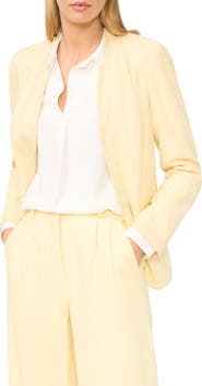 Halogen® Inverted Lapel Linen Blend Blazer