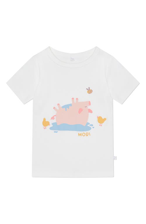 Shop Mori Happy Pig Fitted Two-piece Pajamas